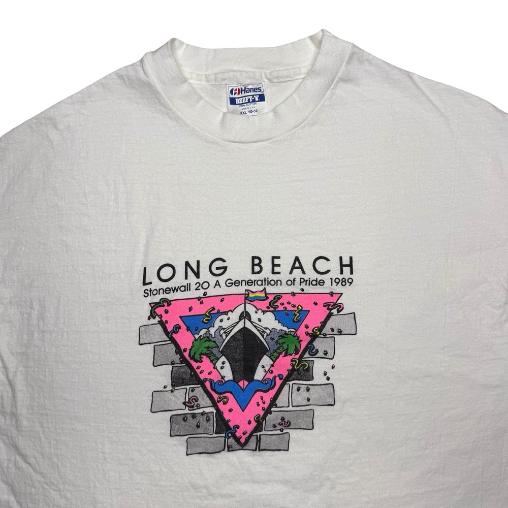 Vintage 80s Long Beach California gay pride‎ festival Stonewall LGBT shirt